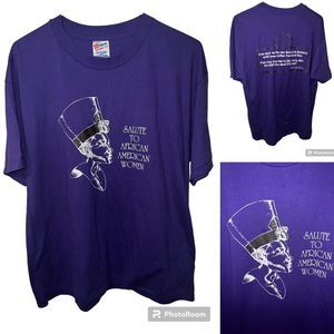 VTG Single Stitch Salute to African American Woman Maya Angelou T-Shirt